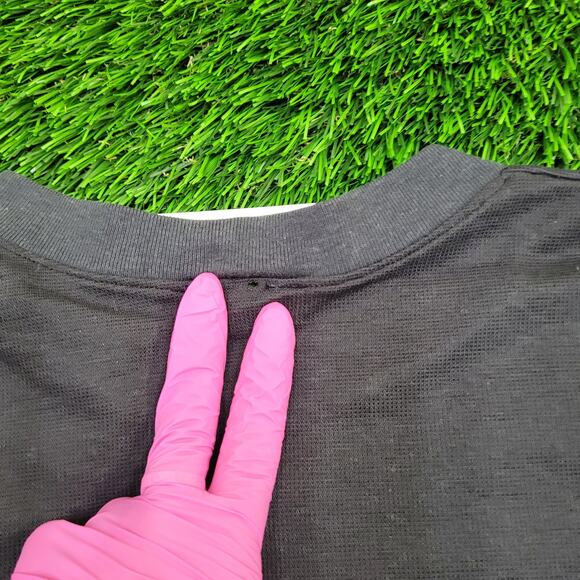 Vintage 80s Nike Black and Blue Color Block Tee Mens Medium - Picture 7 of 11